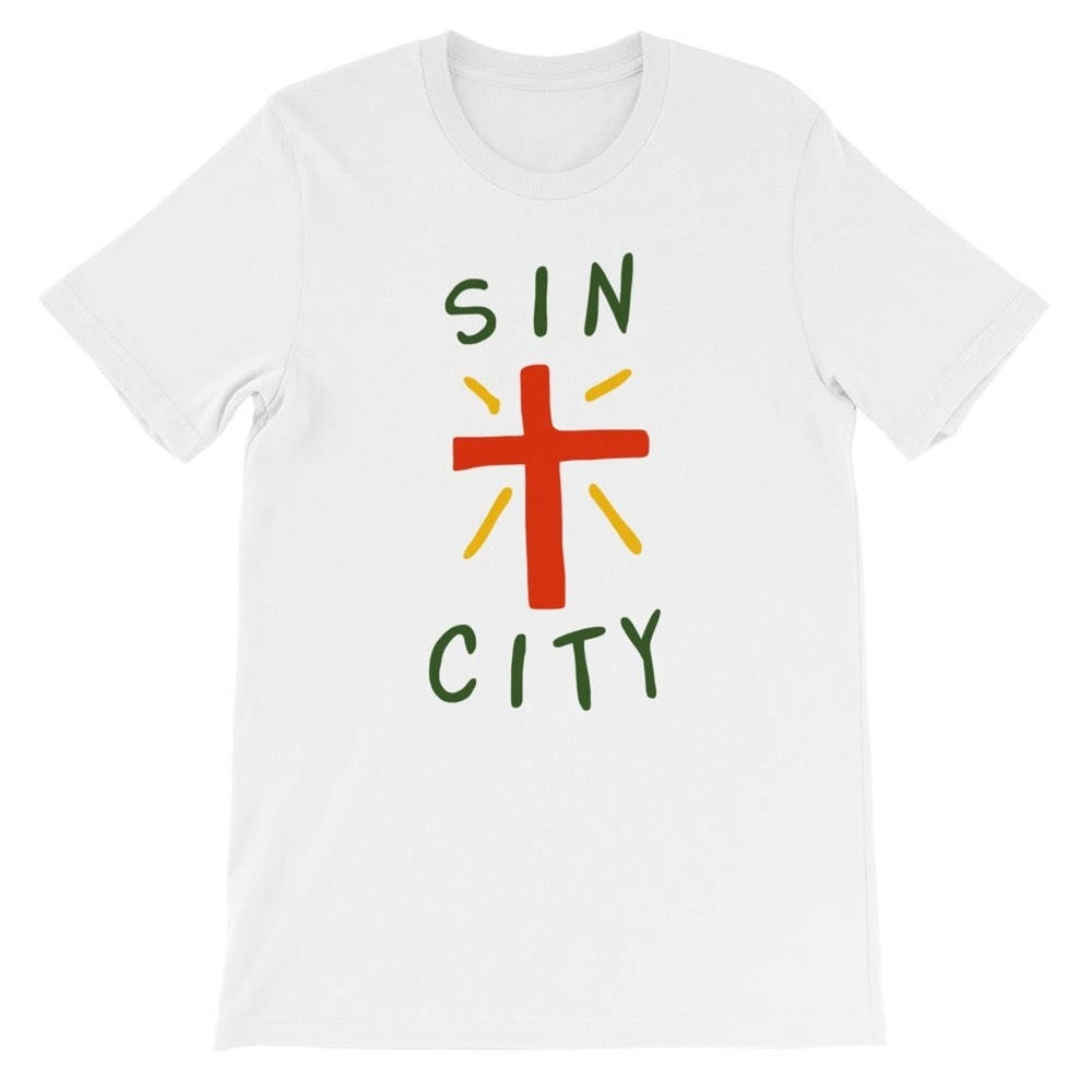 Sin City Cross Design T-shirt
